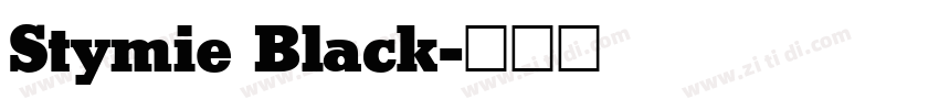 Stymie Black字体转换